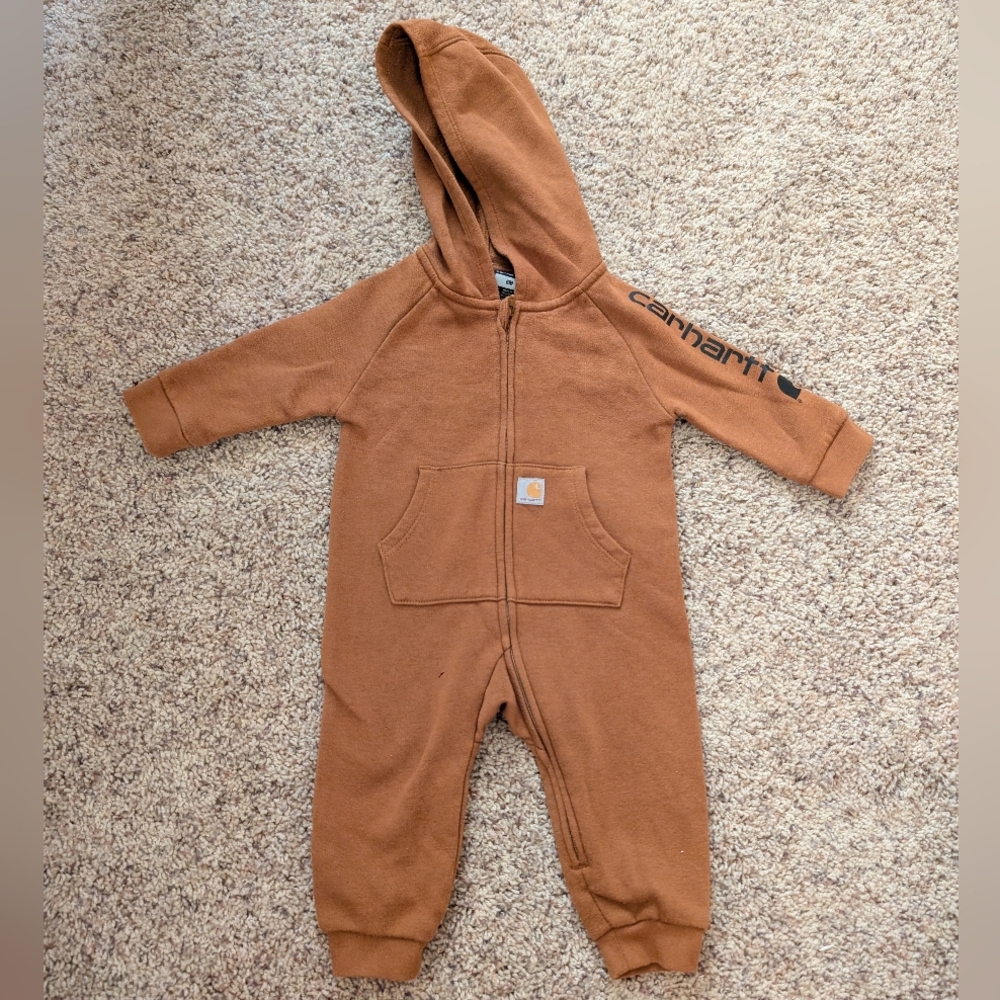 Carhartt Tan Kids Hooded Footie